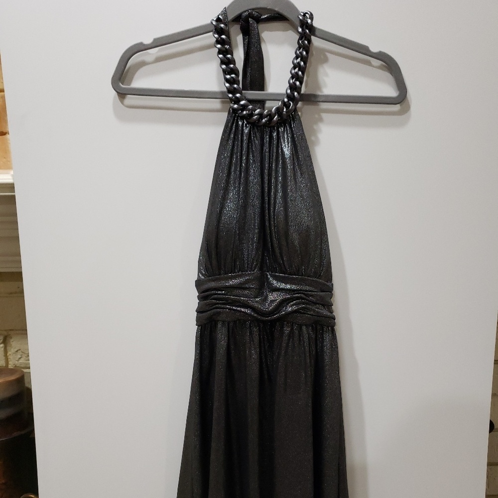 KELLY AND DIANE Silver/Black Metallic Dress Sz 4